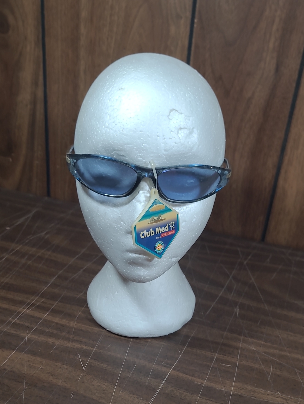 Club Med Blue Tinted Cat-Eye Sunglasses #42